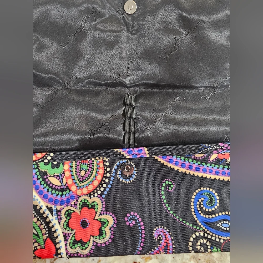 VERA BRADLEY Trifold Makeup Brush Travel Case Holder in Kiev Paisley EUC